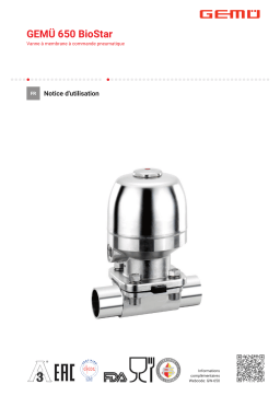 Gemu 650 BioStar Mode d'emploi