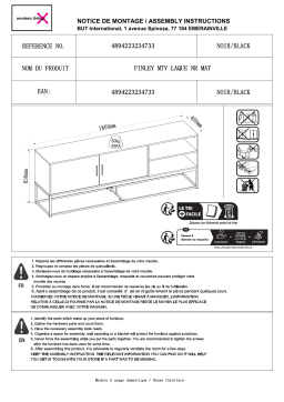 Modern Living Meuble TV noir mat FINLEY Mode d'emploi