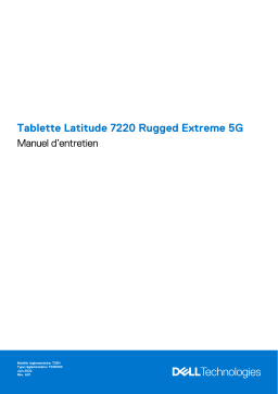 Dell Latitude 7220 Rugged Extreme Manuel du propriétaire
