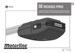 Motorline ROSSO-PRO Manuel du propri&eacute;taire