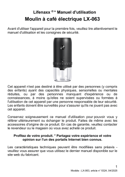 Lifenaxx LX-063 Manuel du propriétaire