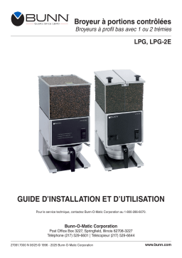 Bunn LPG2E Guide d'installation