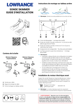 Lowrance Skimmer Transducer Eagle Guide d'installation