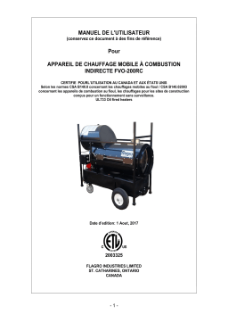 Flagro FVO-200RC Manuel du propriétaire