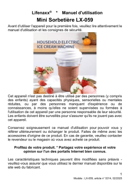 Lifenaxx LX-059 Manuel du propriétaire