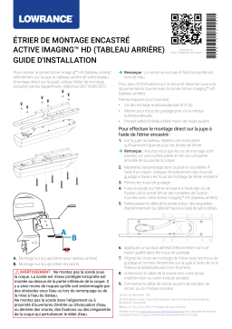 Lowrance Active Imaging HD (Transom) Flush Mount Bracket Guide d'installation
