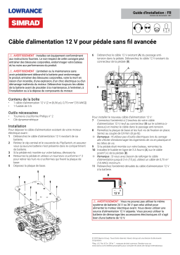Simrad Advanced Wireless Foot Pedal 12V Power Cable Guide d'installation