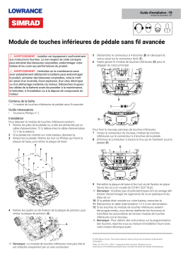 Simrad Advanced Wireless Foot Pedal Lower Key Module Guide d'installation