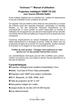 Technaxx 1080P Projector Manuel du propri&eacute;taire