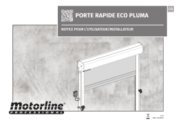 Motorline PORTE RAPIDE ECO PLUMA Manuel du propriétaire