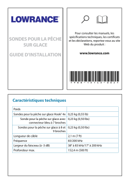 Lowrance Ice Transducer Guide d'installation