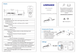 Lowrance Splitshot Transducer Guide d'installation