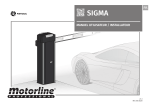 Motorline Sigma Manuel du propri&eacute;taire