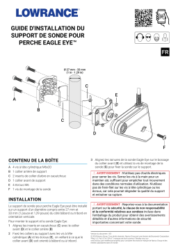 Lowrance Eagle Eye Transducer Pole Mount Bracket Guide d'installation