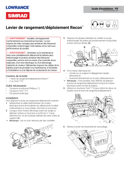 Simrad Recon Stow/Deploy Release Lever Guide d'installation