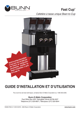 Bunn FAST CUP, 208-240V 60HZ Guide d'installation