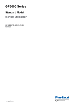 Pro-face GP6000 Series Standard Model Mode d'emploi