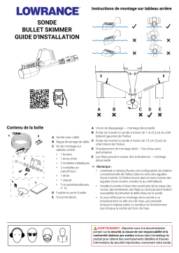 Lowrance Bullet Skimmer Eagle Transducer Guide d'installation
