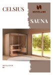 Novellini 60881IST 02 INSTALLAZIONE SAUN Mode d'emploi