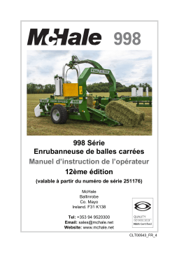 McHale 998 Manuel utilisateur
