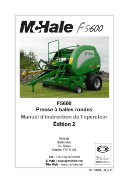 McHale F5600 Manuel utilisateur
