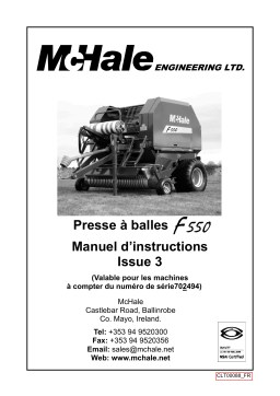 McHale F550 Manuel utilisateur