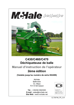 McHale CLT00749 Manuel utilisateur