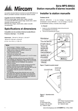 Mircom LT-6155FR Stations manuelles de la serie MPS-800U Mode d'emploi