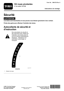 Toro Caster Kit, 30in Turfmaster Mower Guide d'installation