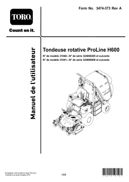 Toro ProLine H600 Rotary Mower Manuel utilisateur
