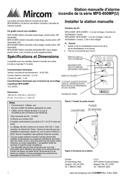 Mircom LT-6168FR-Stations-manuelles-de-la-serie-MPS-800MPU Mode d'emploi