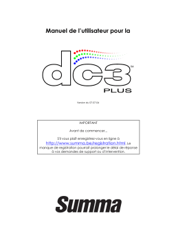 Summa DC3 Plus Manuel utilisateur