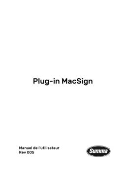Summa MacSign (Plug-ins) Manuel utilisateur