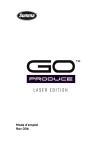 Summa GoProduce Laser Edition Manuel utilisateur