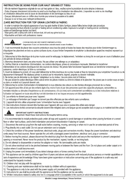 Modern Living Fauteuil relax 2 moteurs ADAM tissu métal Mode d'emploi