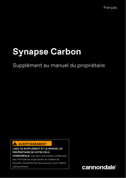Cannondale Synapse Carbon Manuel du propriétaire