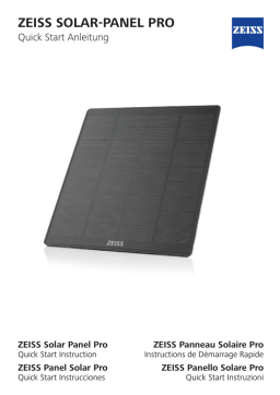 Zeiss Solar Panel Pro Mode d'emploi