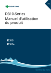 Domino D310-Series (D310 &amp; D310e) Manuel utilisateur