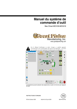 GREAT PLAINS Implement Command System - Max Chisel Manuel du propriétaire