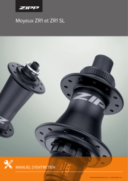 Zipp Moyeux ZR1 et ZR1 SL Français Manuel du propriétaire