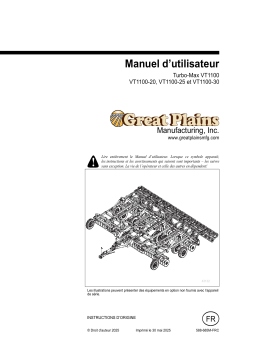 GREAT PLAINS VT1100-20 - VT1100-30 Turbo Max Mode d'emploi