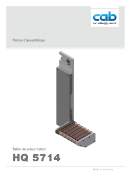 CAB Dispensing table HQ 5714 Manuel utilisateur