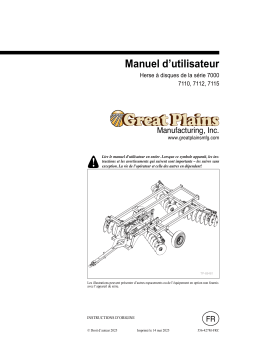 GREAT PLAINS Disk Harrow: 7110DH-7115DH Mode d'emploi
