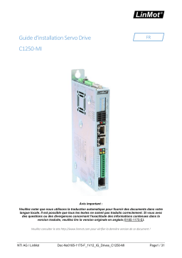 LinMot C1250-MI-XC-0S-C00 Installation manuel