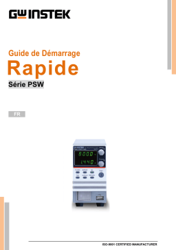 GW Instek PSW Guide de démarrage rapide