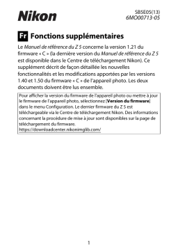 Nikon Z 5 Manuel utilisateur