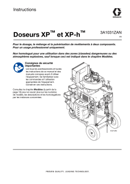 Graco 3A1031FR-ZAN, manuel, doseurs XP et XP-hf Mode d'emploi
