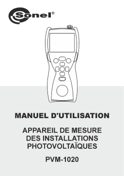 Sonel PVM-1020 Manuel utilisateur