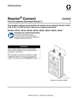 Graco 3A8889E, Reactor Connect Mode d'emploi