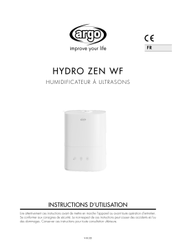 Argo HYDRO ZEN Manuel utilisateur